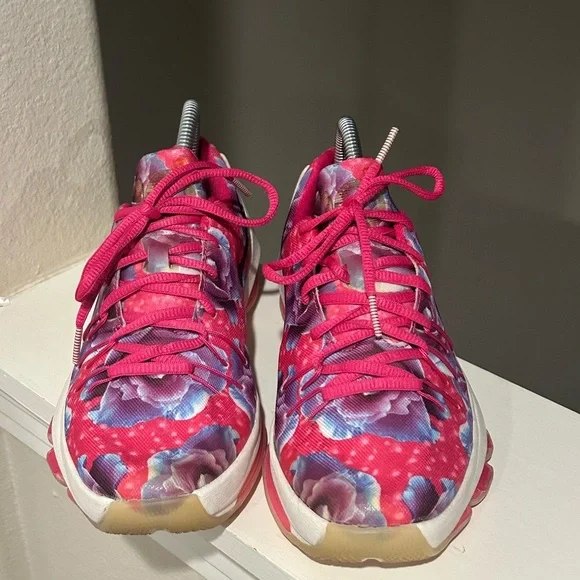 Nike KD 8 Kevin Durant Aunt Pearl Youth 5.5 Womens sz 7 Pink Floral 837786-603 - Picture 8 of 9